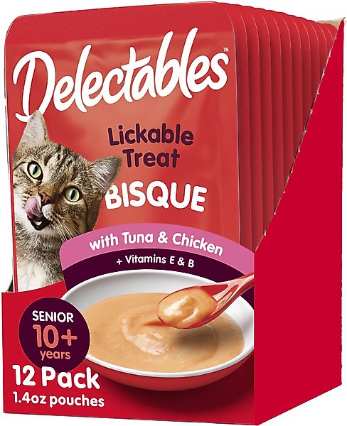 Hartz Delectables Bisque Senior 10+ Tuna & Chicken Lickable Cat Treat