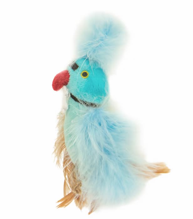 Petlinks Blue Beauty Plush Catnip & Silvervine Bird and Feather Cat Toy