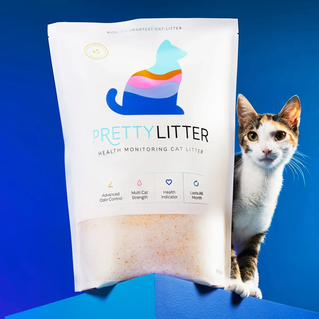 pretty litter bag with cat